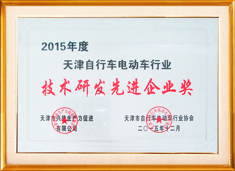 2015-技術研發(fā)先進(jìn)企業獎牌